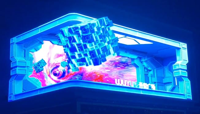 Naked-eye 3D Anamorphic LED Screen Solution-Meiyad