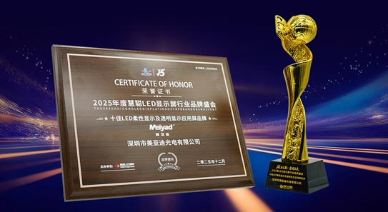 Meiyad Wins the 2025 &ldquo;Top 10 Flexible LED Display & Transparent Application Screen Brand Award&rdquo; by HC LED Screen Network