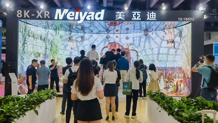 First Day of Metaverse Expo, Meiyad CAVE-R Immersive XR LED Screen Shines Throughout the Venue!