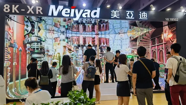 First Day of Metaverse Expo, Meiyad CAVE-R Immersive XR LED Screen Shines Throughout the Venue!