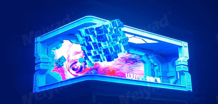Yichang P8 3d outdoor advertising led display screen 380sqm