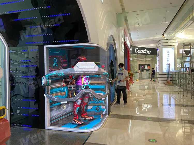 Shenzhen Indoor Naked-eye 3D LED Screen With Meiyad P1.875 Flexible LED Module, 3.12m * 2.16m