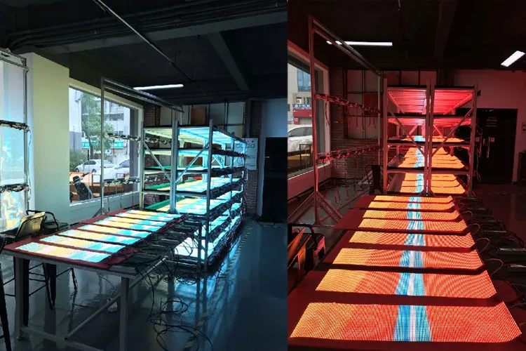 Meiyad transparent flex led screen 7x24 hours aging test