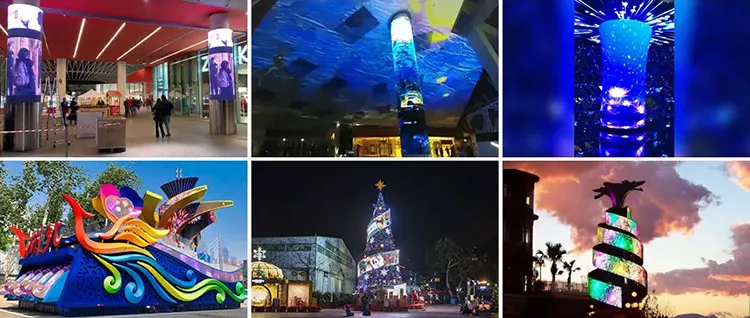 Meiyad flexible led screen projects