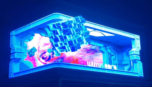 P8 Outdoor Naked-eye 3D LED Screen 380sqm in Yichang